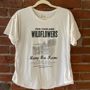 Adorable White Graphic T from Anthropologie